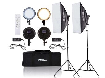 Štúdiový set - 2x softbox video svetlo + 2x statív - 7