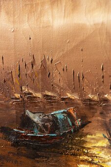 Prístav v Ázii, C.May , olej na plátne, 700 × 540 mm - 7