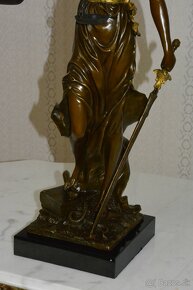 Bronzová socha - Justicia XXL - Zlacená - 7