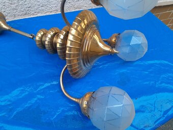 Historický mosadzný luster. - 7