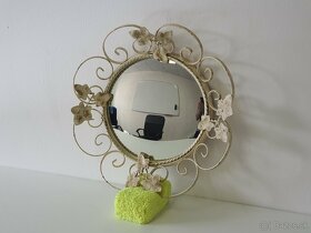 Zrkadlo vypukle v kovovom ráme vintage style roztomile zrkad - 7