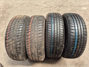 185/65 r14 letné 4 ks BARUM + BRIDGESTONE dezén 8,6-7,2 mm - 7