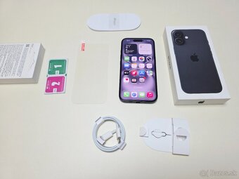 APPLE IPHONE 16 BLACK128GB ,BATERKA 100%,ZÁRUKA - 7