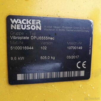 Zhutňovacia doska Wacker Neuson DPU 6555 - 500 kg Dovoz Nórs - 7