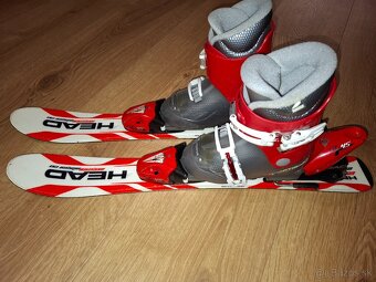 Detské lyže 65 cm + lyžiarky vel. 28,5 - 7