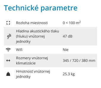 Predám mobilnú klimatizáciu Invertor Chilly 2,6 kW - 7