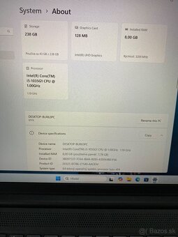 Notebook Lenovo i5-1035G1,8GBDDR4,UHDGraphics,256GBSSD,Windo - 7