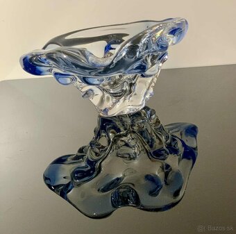 Krásna miska / popolník / z hutného skla návrh Karel Zemek - 7