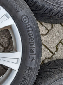 Sada hlinik. diskov 4ks - 205/55 R16 Continental zimné pneu. - 7