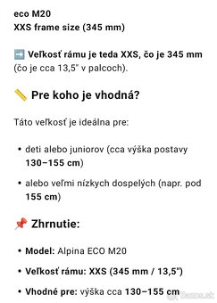 Bicykel Alpina junior do výšky 160cm - 7