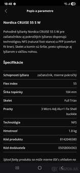 Lyžiarky Nordica Cruise veľkosť 24cm TOP STAV - 7