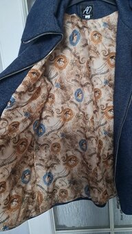 Krásny modrý - teplý kabát veľ. 42 - 7