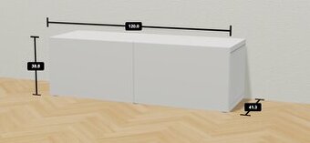 Skinka pod televízor so zásuvkami IKEA/Besta - 7
