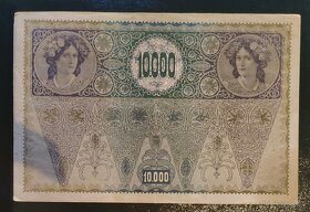 Staré bankovky 10000 korun / kronen r.1918 3.verze I.vydání - 7