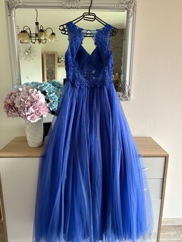 Modré šaty 36/S - 7