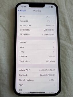  Apple iPhone 13 512GB Midnight ako nový - 7