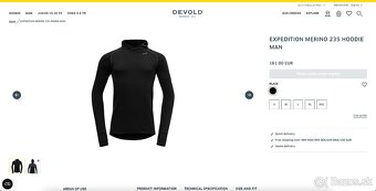 Merino mikina Devold Expedition Merino 235 Hoodie Man Black - 7