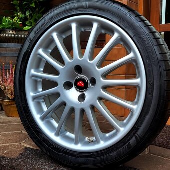 Alu R17 4x100 + letné pneu 215/45, Renault Kia - 7