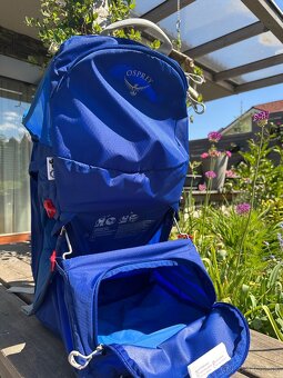 Turisticky nosic Osprey Poco LT – top stav + rain cover - 7