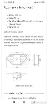 Rohové umývadlo granitovy drez Lavello Decoro 4. 0 - 7