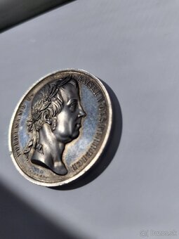 AR strieborná Medaila 1846 Vybudovanie fontány Schwanthaler - 7