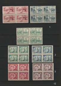 Známky Československo - 4 bloky a iné známky - 7