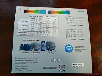 Ľahký páperový spací vak Big Agnes do -18 stupňov - 7