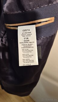 Pánsky oblek OZETA tmavomodrý. veľkosť 56 - NOVÝ, NEPOUŽITÝ - 7