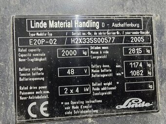 VZV Linde E20 - 7
