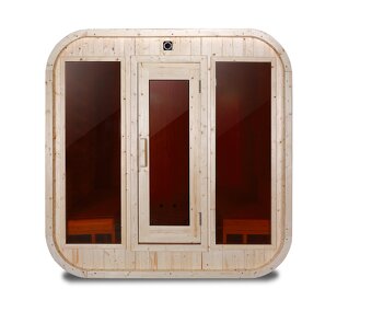 Kvadratická sauna z termodreva / smrek - 7