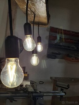 Drevený luster, vintage luster, luster z hranola - 7