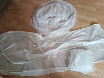 Svadobné šaty 36-38,závoj,náhrdelník,náramok,obal na šaty v - 7