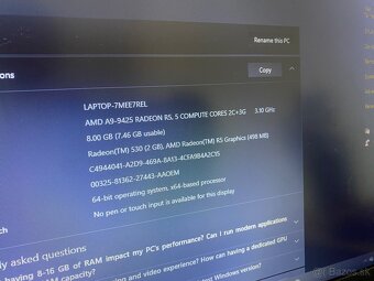 HP Notebook 8GB RAM 17” - 7