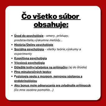 Podklady na prijimacky | PSYCHOLOGIA - 7