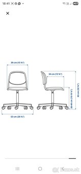 Písací stôl a stolička modrá - Ikea Pahl/Orfjall - 7