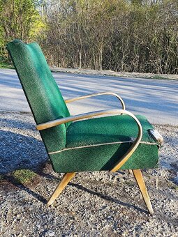 Retro kreslo TON Jaroslav Šmídek (štýl Halabala) - 7