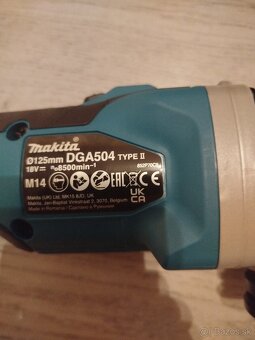 Nová AKU úhlová bruska Makita DGA504RTJ(SADA) - 7