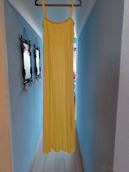 Žlté letné šaty v. M-L /+ šatka zadarmo/ - 7