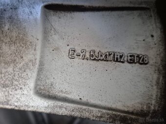 5x112 r17 ET28 x 7,5J elektróny originál AUDI - 7