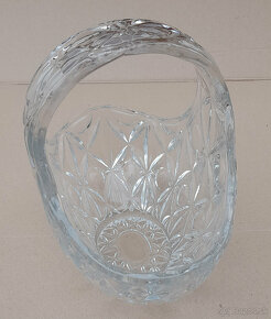 Misa na ovocie, retro brúsený košík, svietnik, solnička - 7