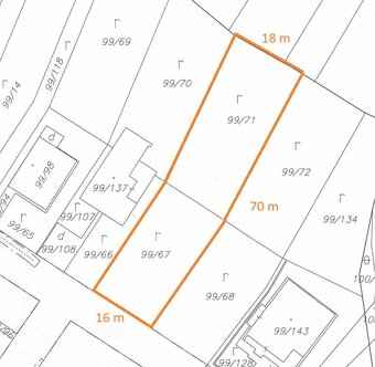 Stavebný pozemok 1182 m2 v Bardejovskej Novej Vsi ul. Buková - 7