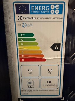 Prenosná klimatizácia Electrolux EXP26U338CW 64 dB biela - 7