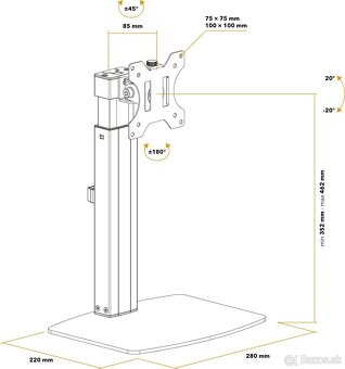 AlzaErgo Arm S25B Držiak na monitor voľne stojací - 7
