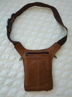 Kožená taška na pás/crossbody– pravá koža - 7