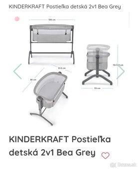 Kinderkraft polohovateľná postieľka detská 2v1 - 7