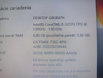 predám Dell Vostro / 6gb ram/ Intel core i3 /120gb ssd disk - 7