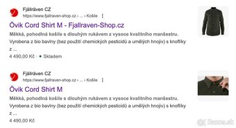 Menčestrová outdoorová košeľa Fjallraven Ovik Cord Shirt M - 7