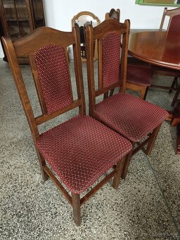 Rustikální jídelní set, stůl, 6 židlí, masív - 7