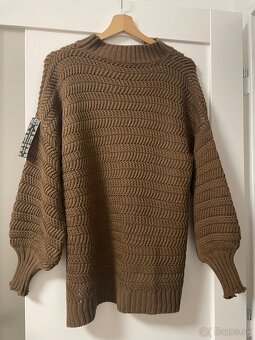 Hnedý pletený sveter - 7