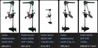 Predám lodný závesný elektrický motor + bateria. - 7